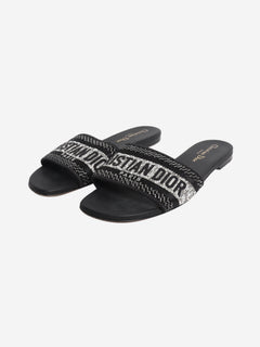 Black Dway crystal slides - size EU 37