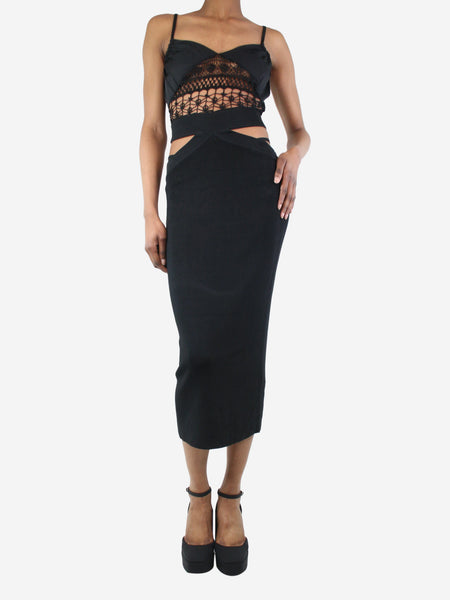 Black Keely knit midi dress - size S product image