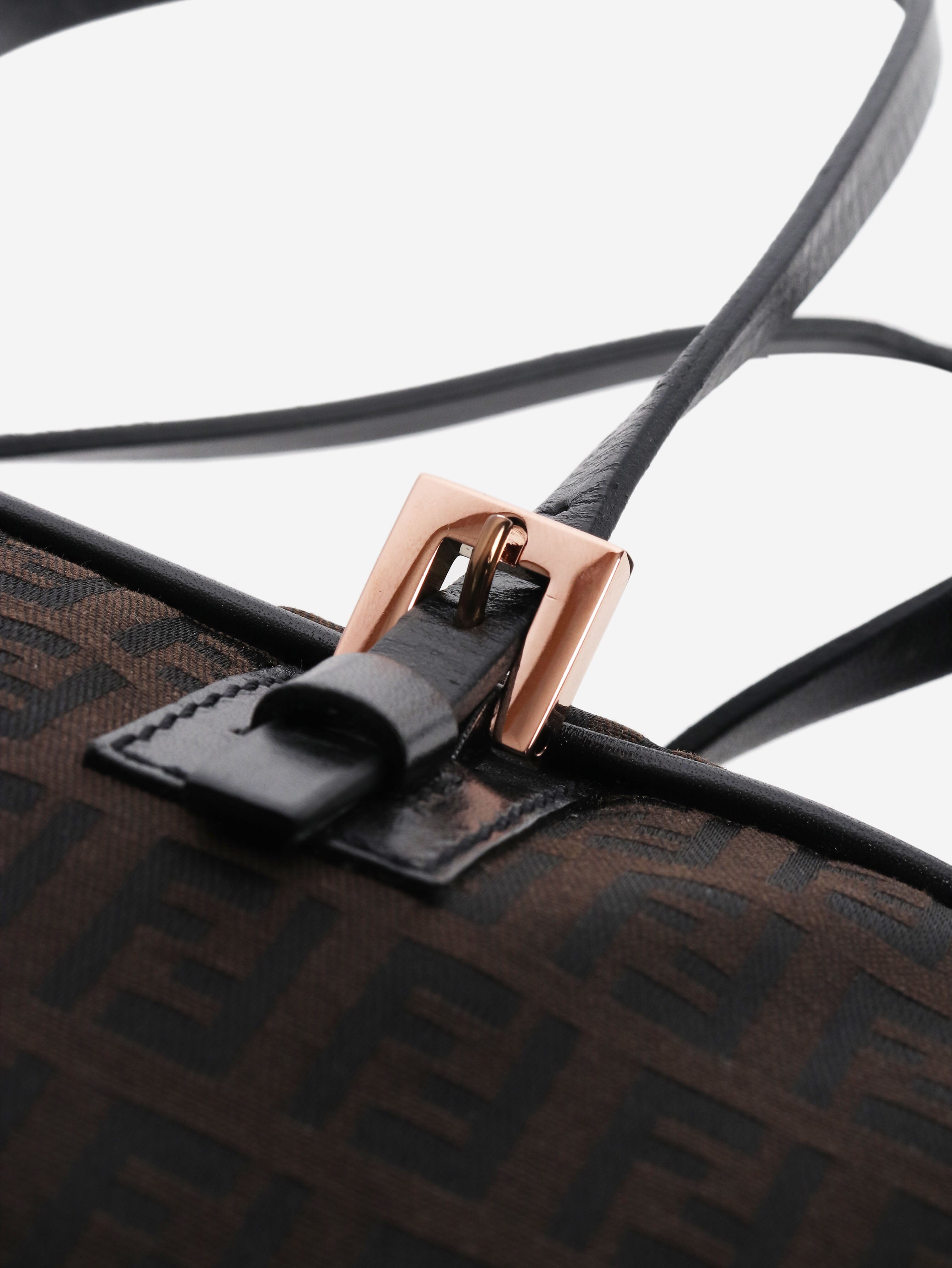 Brown Zucca canvas top handle bag Top Handle Bags Fendi 