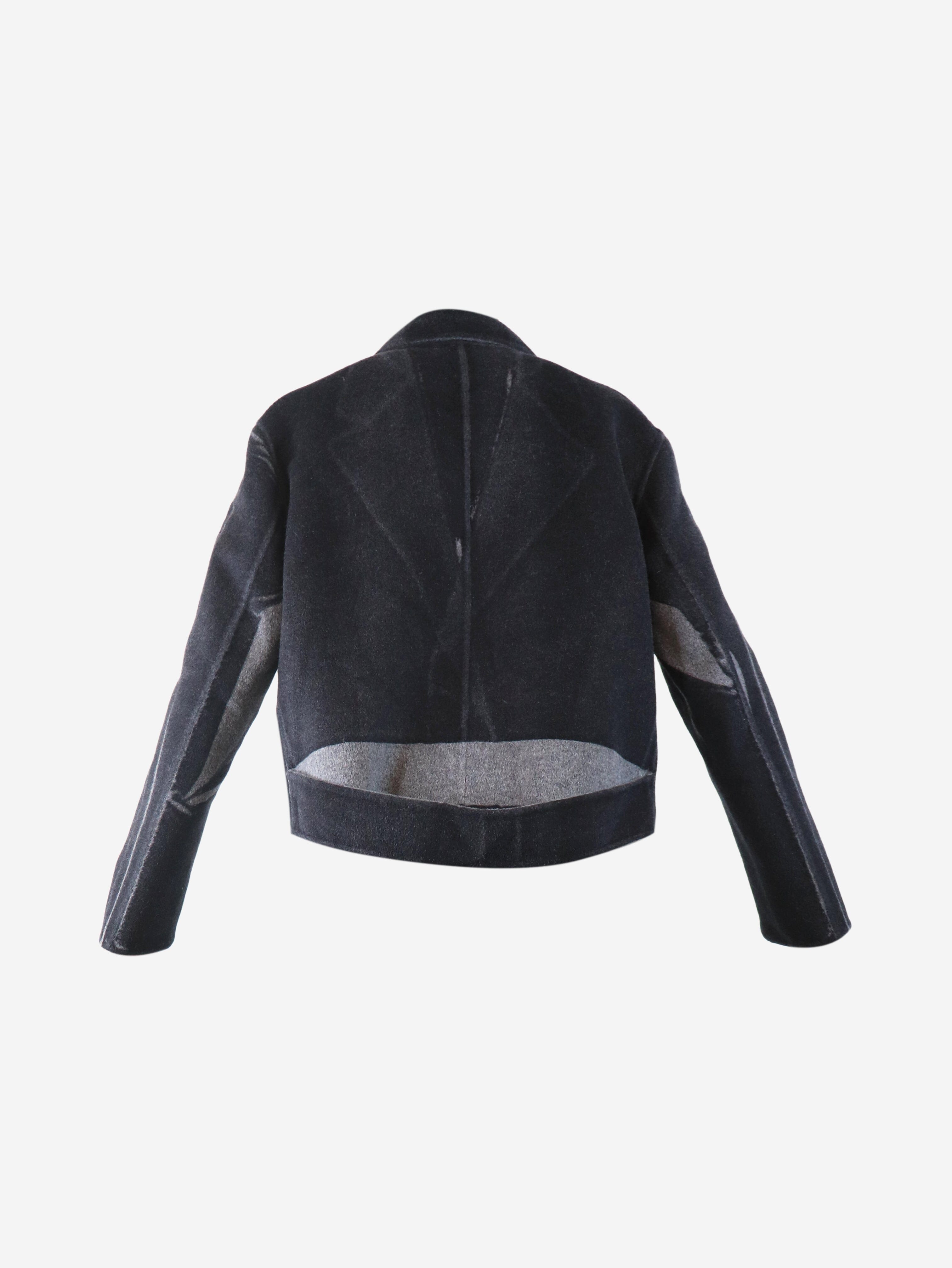 Grey two tone wool and angora -blend coat - size UK 4 Coats & Jackets Prada 