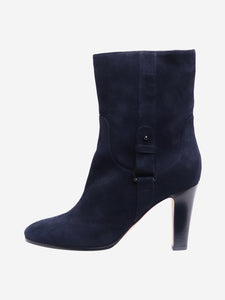 Jimmy Choo Navy blue suede heeled boots - EU 38