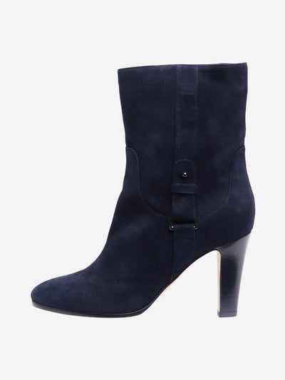 Navy blue suede heeled boots - EU 38 Boots Jimmy Choo 