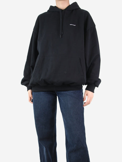 Black oversized logo hoodie - size XS Tops Balenciaga 
