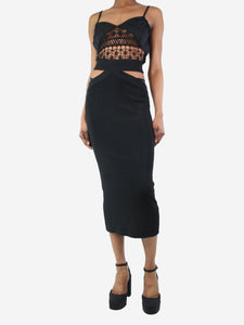 Auteur Black Keely knit midi dress - size S