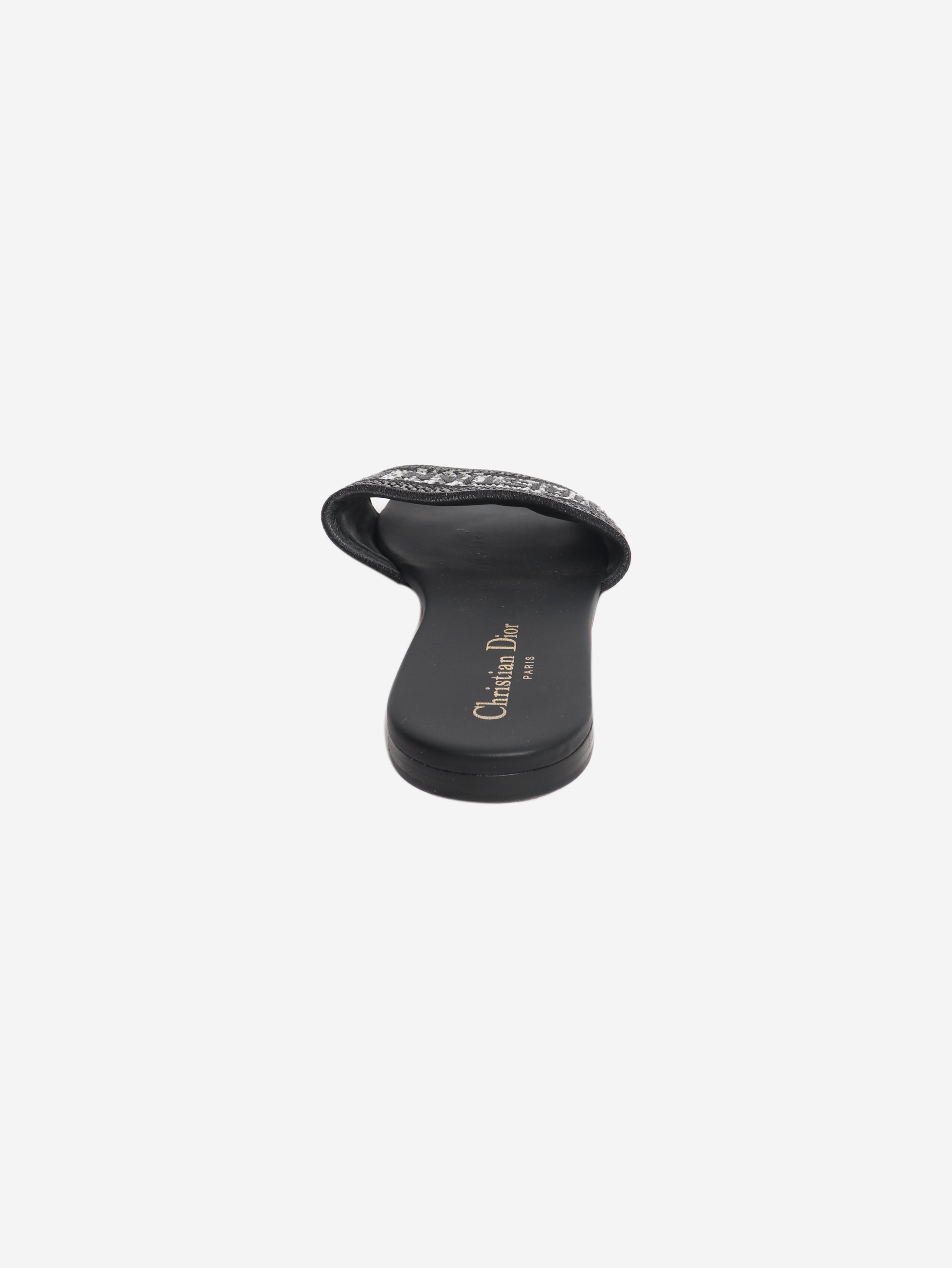 Black Dway crystal slides - size EU 37