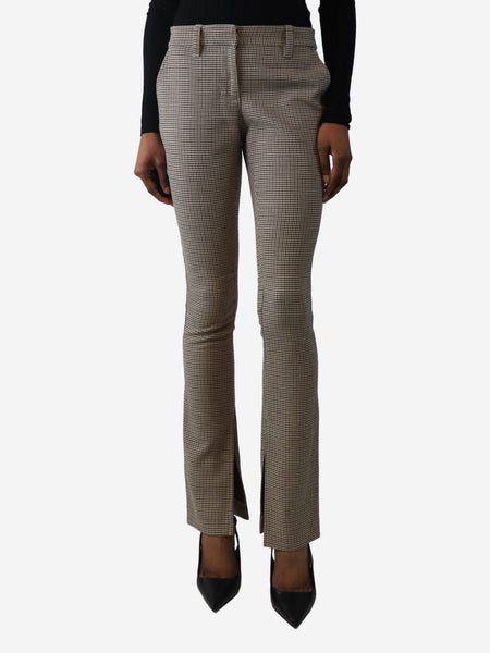 Brown houndstooth trousers - size UK 6 product image