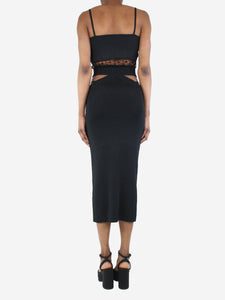 Auteur Black Keely knit midi dress - size S