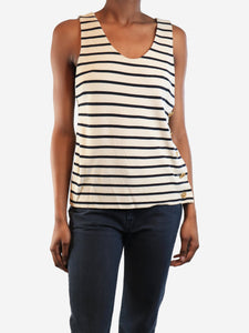 Chloe Cream striped wool-blend tank top - size XS