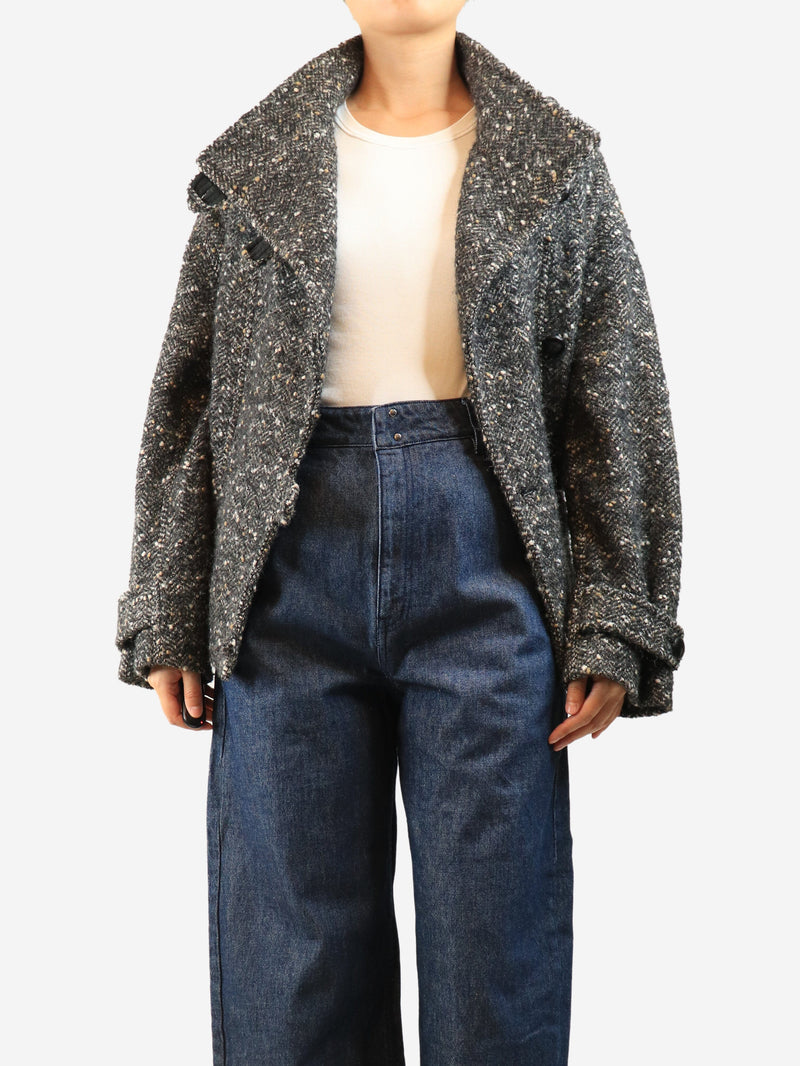 Grey tweed belted jacket - size UK 10 Coats & Jackets Isabel Marant Etoile 