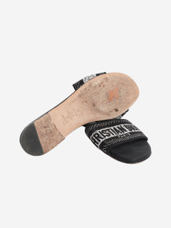 Black Dway crystal slides - size EU 37