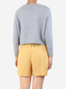 English Weather Grey cashmere jumper - size UK 6