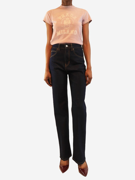 Lilac distressed logo t-shirt - size XS alternate image