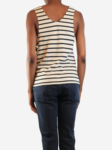 Chloe Cream striped wool-blend tank top - size XS