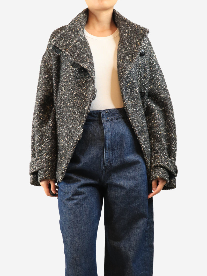 Grey tweed belted jacket - size UK 10 Coats & Jackets Isabel Marant Etoile 