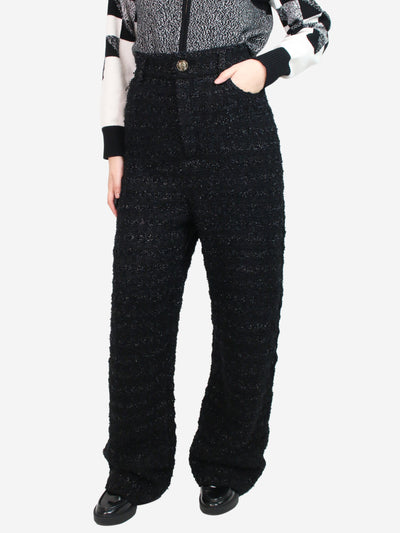 Black high-rise cut textured trousers - size M Trousers Balenciaga 