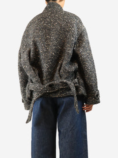 Grey tweed belted jacket - size UK 10 Coats & Jackets Isabel Marant Etoile 