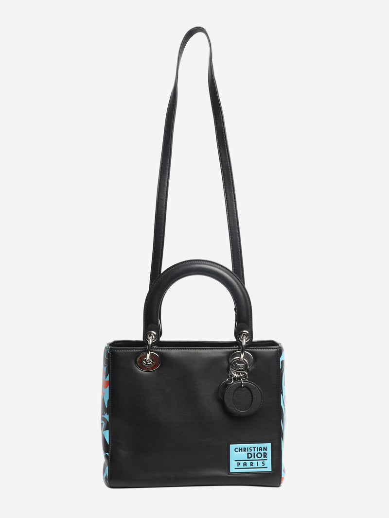 Black and blue floral 2015 Lady Dior bag Bags Dior 