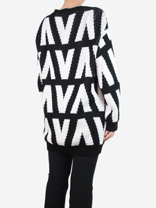 Valentino Black patterned long cardigan - size S