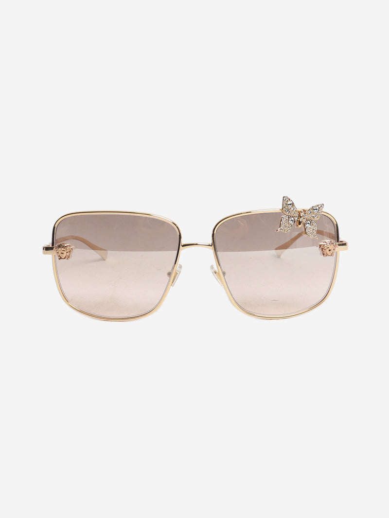 Gold butterfly sunglasses