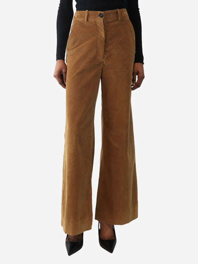 Tan Flint corduroy trousers - size UK 8 Trousers Aime 