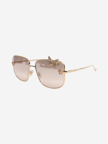 Gold butterfly sunglasses alternate image