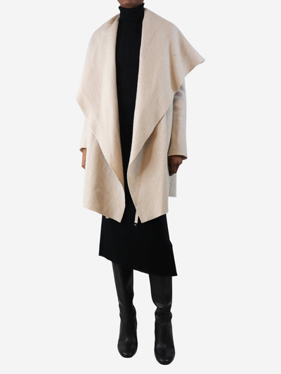 Neutral wool coat - size UK 6 Coats & Jackets Harris Wharf London 
