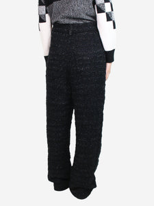 Balenciaga Black high-rise cut textured trousers - size M