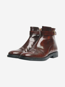 Tod's Oxblood Todzel T ankle boots - size EU 40