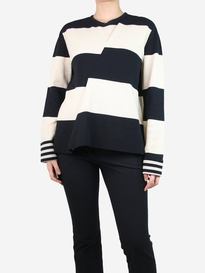 Black striped asymmetric top - size M Tops Calvin Klein 