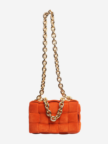 Orange suede padded Cassette bag alternate image
