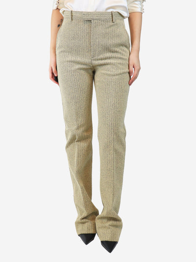 Beige herringbone boucle pants - size UK 10 Trousers Bottega Veneta 