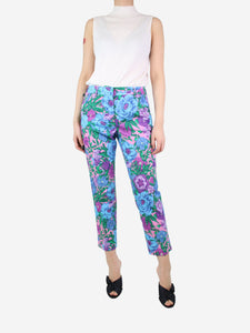 Weekend Max Mara Multicoloured floral tailored trousers - size UK 10