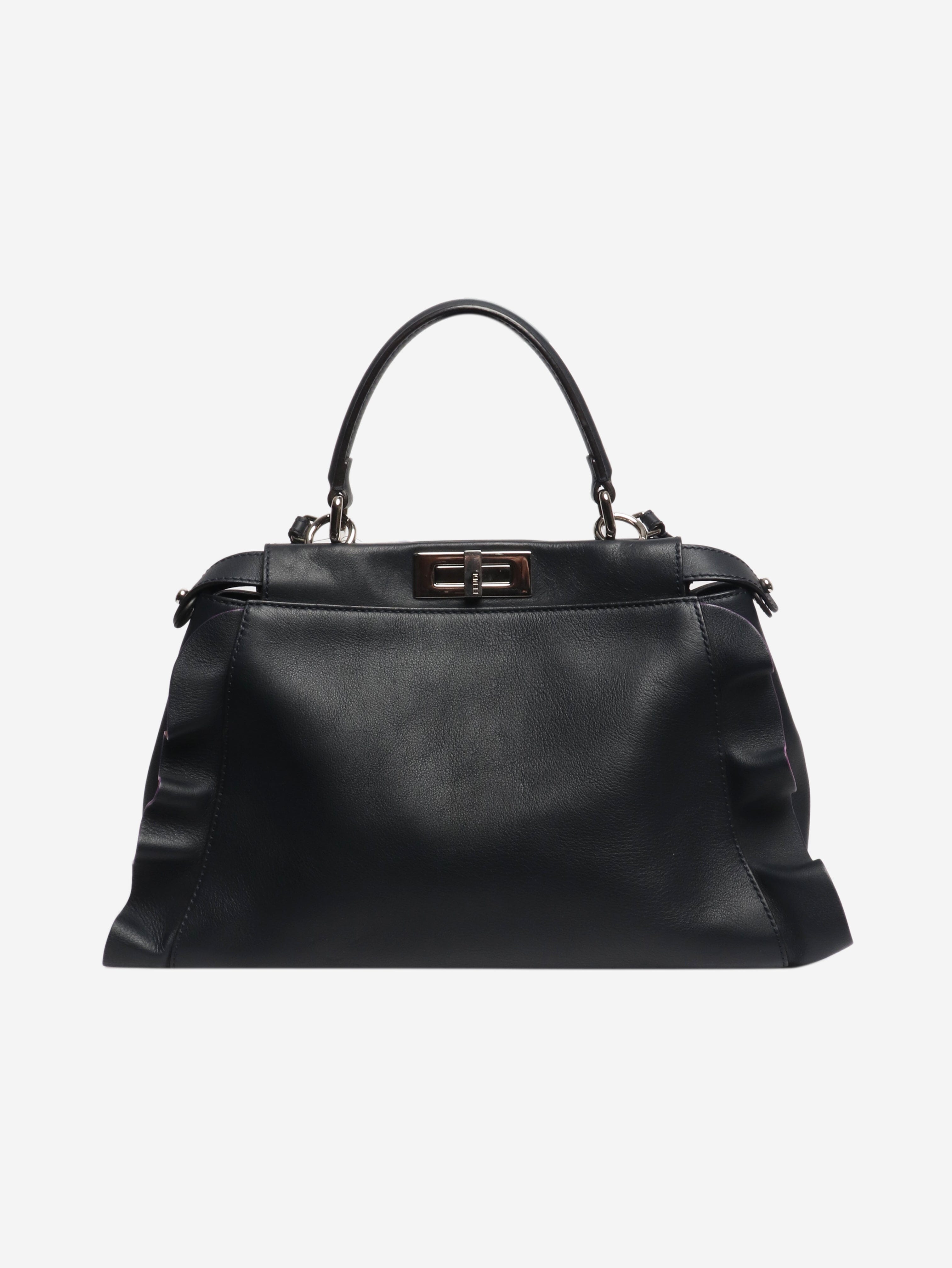 Navy Peekaboo leather 2way bag Shoulder bags Fendi 