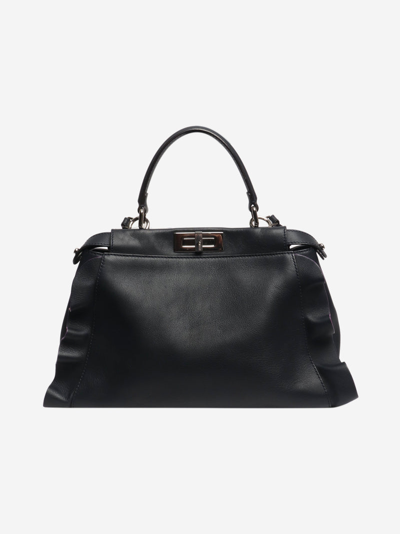 Navy Peekaboo leather 2way bag Shoulder bags Fendi 
