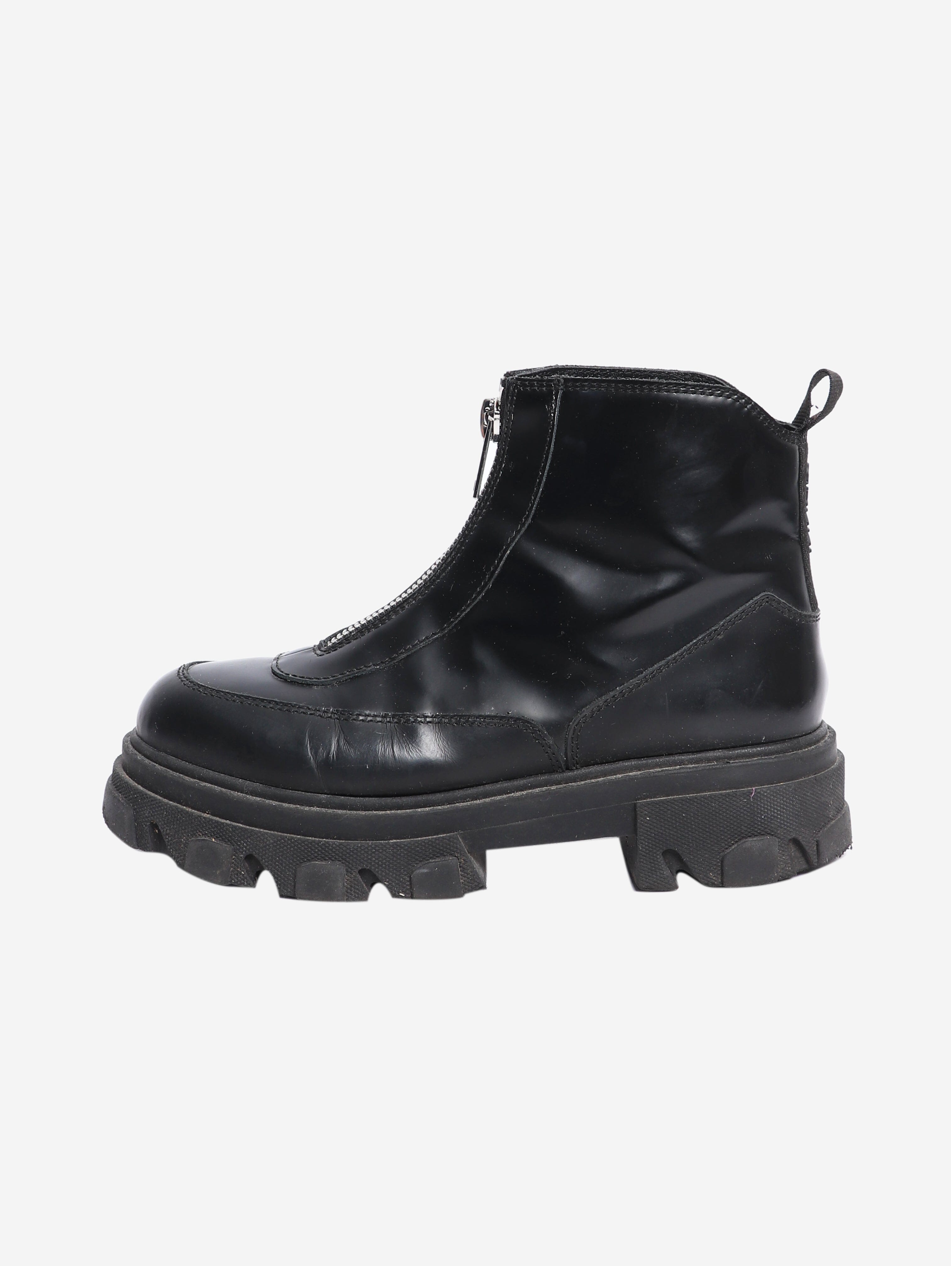 Black ankle chunky boots - size EU 40 (UK 7) Boots Ganni 