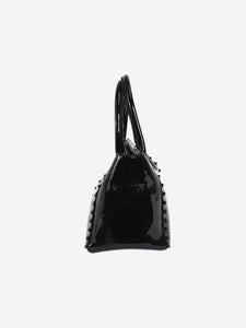 Valentino Black studded patent top handle bags