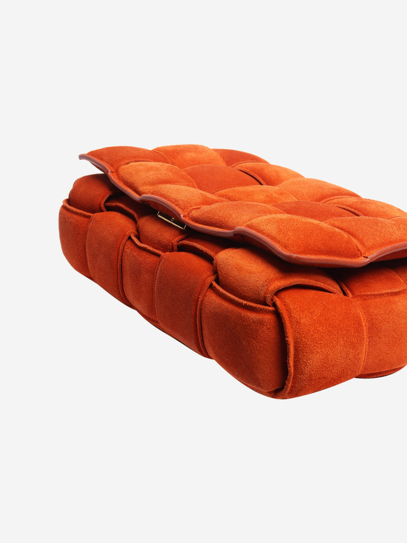 Orange suede padded Cassette bag Shoulder bags Bottega Veneta 