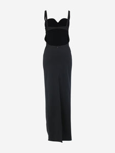 Magda Butrym Black sweetheart bustier maxi dress - size UK 6
