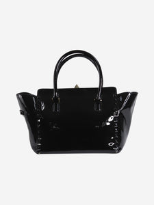 Valentino Black studded patent top handle bags