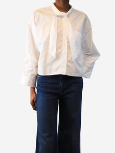 TWP White cropped shirt - size XS