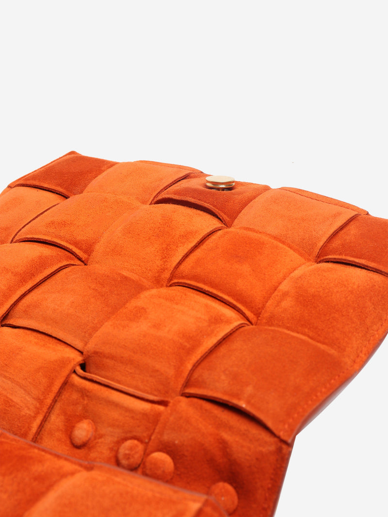 Orange suede padded Cassette bag Shoulder bags Bottega Veneta 