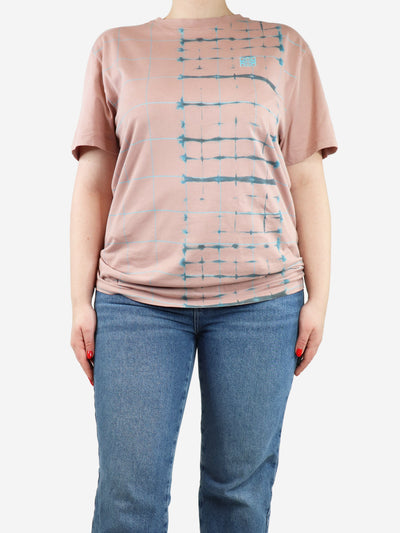 Pink and blue anagram t-shirt - size L Tops Loewe 