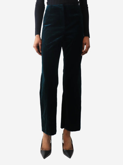 Green velvet trousers - size UK 6 Trousers Loro Piana 