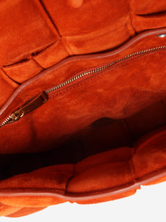 Orange suede padded Cassette bag Shoulder bags Bottega Veneta 
