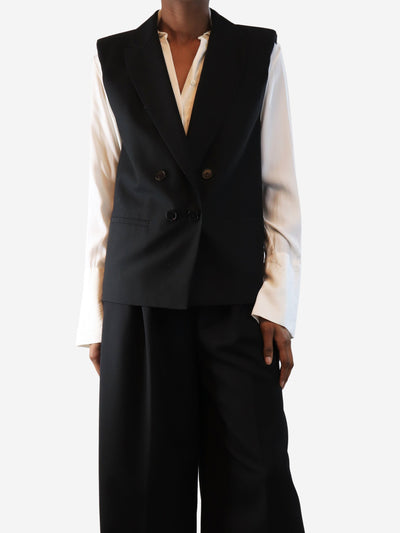 Black sleeveless double-breasted jacket - size UK 6 Coats & Jackets Ba&sh 