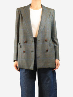 Green check wool jacket - size UK 10 Coats & Jackets Blaze Milano 