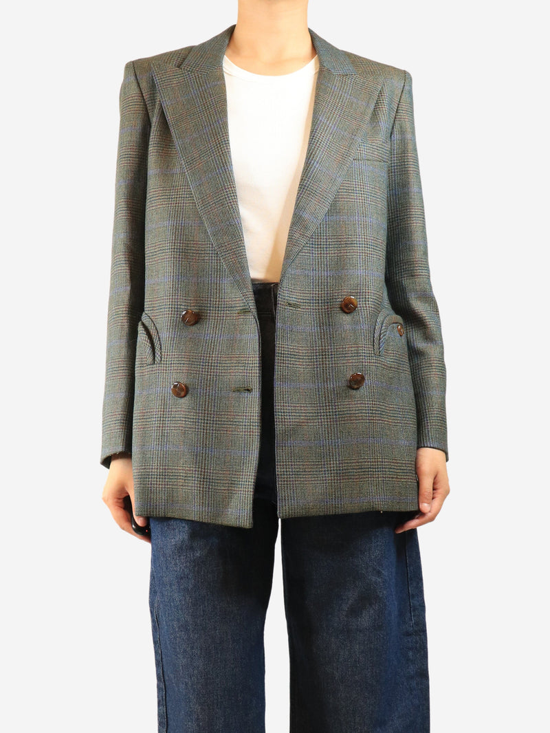 Green check wool jacket - size UK 10 Coats & Jackets Blaze Milano 