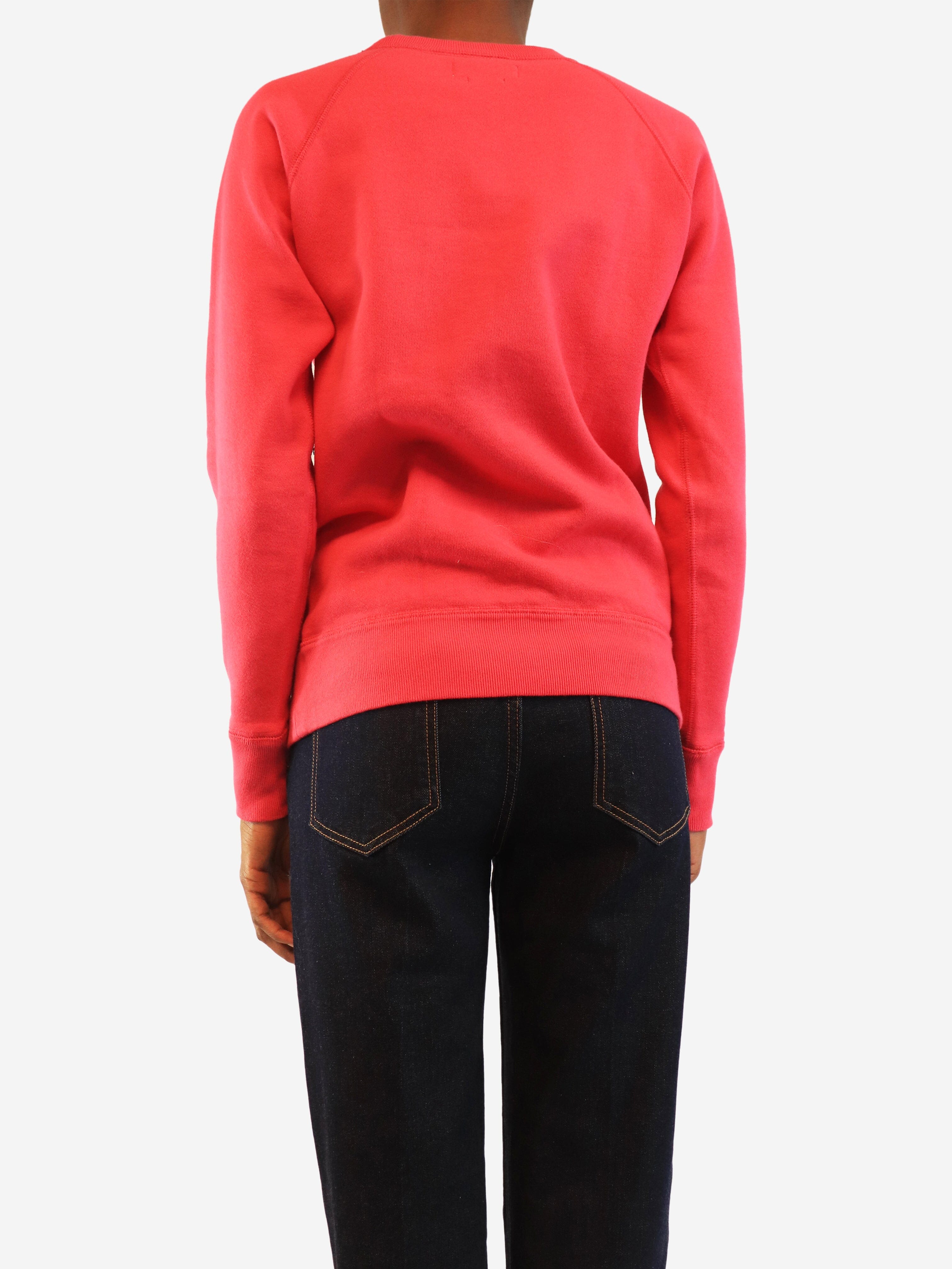 Pink velour logo sweater - size UK 6 Tops Isabel Marant Etoile 