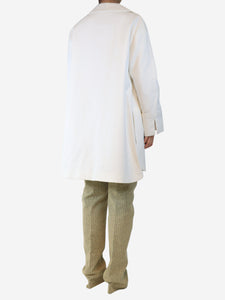 Herno White cotton long coat - size UK 12
