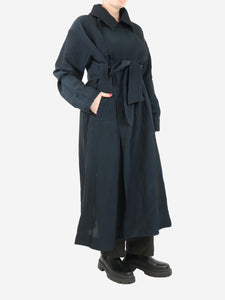 Issey Miyake Navy trench coat with belt - size